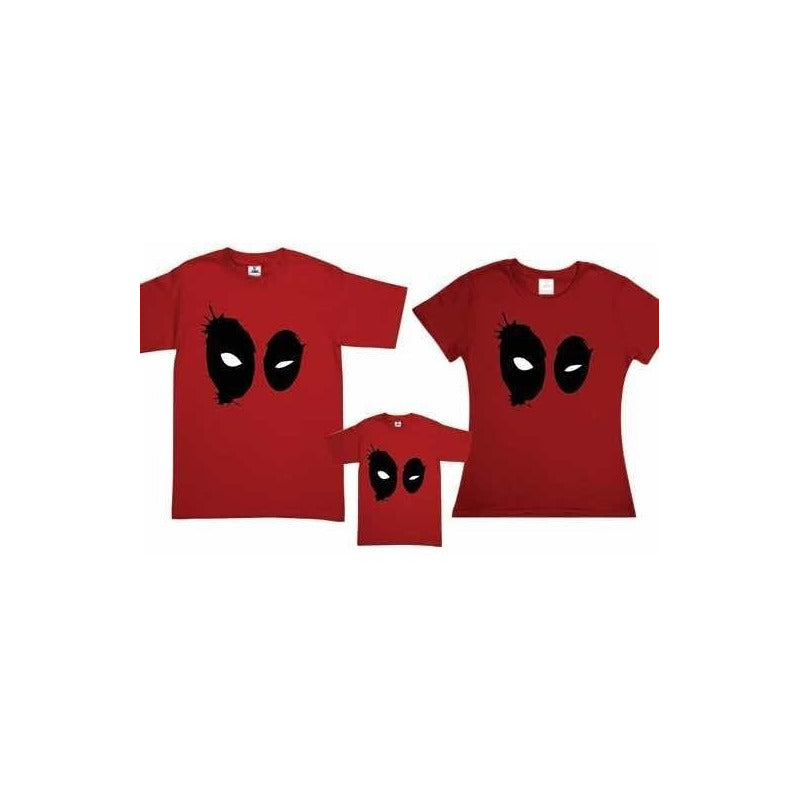 Pkt Deadpool 3 Playeras Familia Evento Papa Mama E Hijo M1