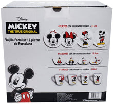 Cargar imagen en el visor de la galería, Vajilla Porcelana Disney Mickey & Minnie Mouse 12pz