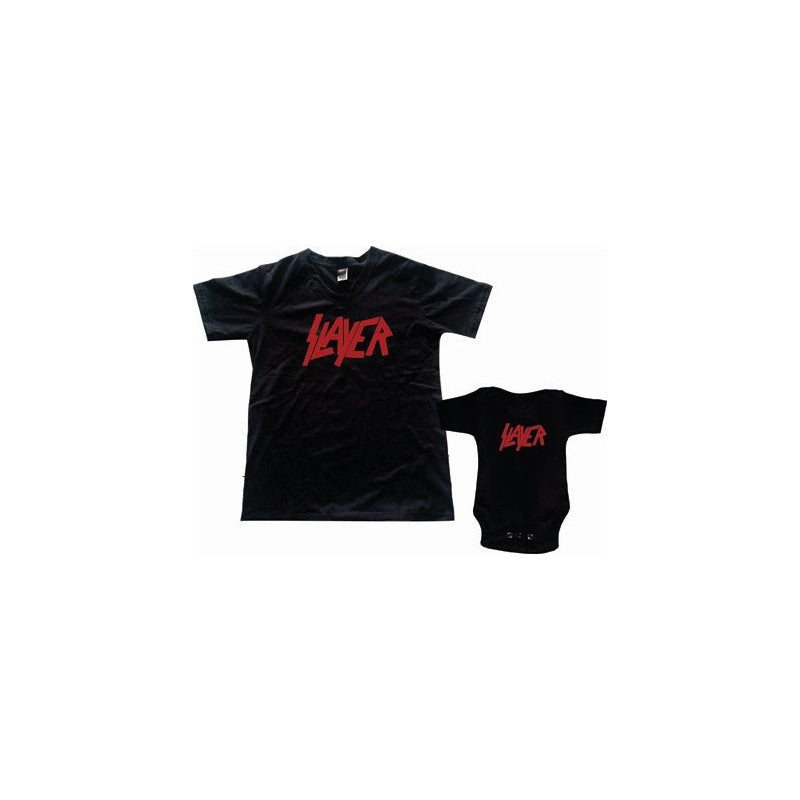 Pkt Playera & Pañalero Slayer Duo Dia Del Padre Mama Hijo