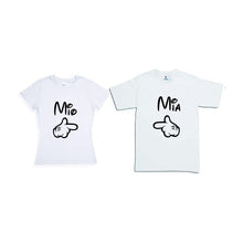 Cargar imagen en el visor de la galería, Pkt 2 Playeras Mickey & Minnie Novios Pareja San Valentin