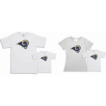 Cargar imagen en el visor de la galería, Pkt 4 Playeras Rams Tipo Nfl Papa E Hijo Los Angeles Mod 1