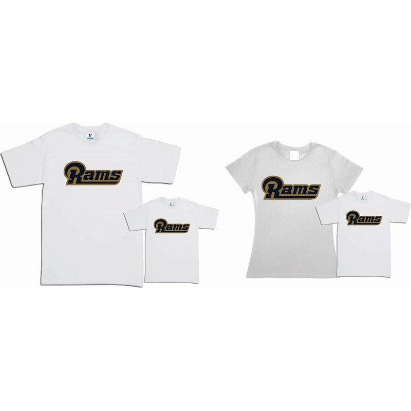 Pkt 4 Playeras Rams Tipo Nfl Papa E Hijo Los Angeles Mod 2