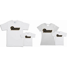 Cargar imagen en el visor de la galería, Pkt 4 Playeras Rams Tipo Nfl Papa E Hijo Los Angeles Mod 2