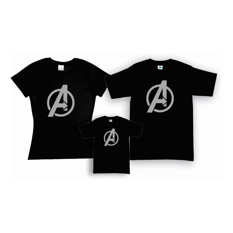 Pkt 3 Playeras Avengers Familia Evento Fiesta Endgame
