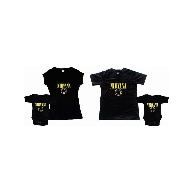 Pkt 4 Playeras Rock Nirvana
