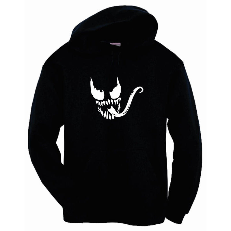 Sudadera Venom Negro Capucha Cerrada Marvel