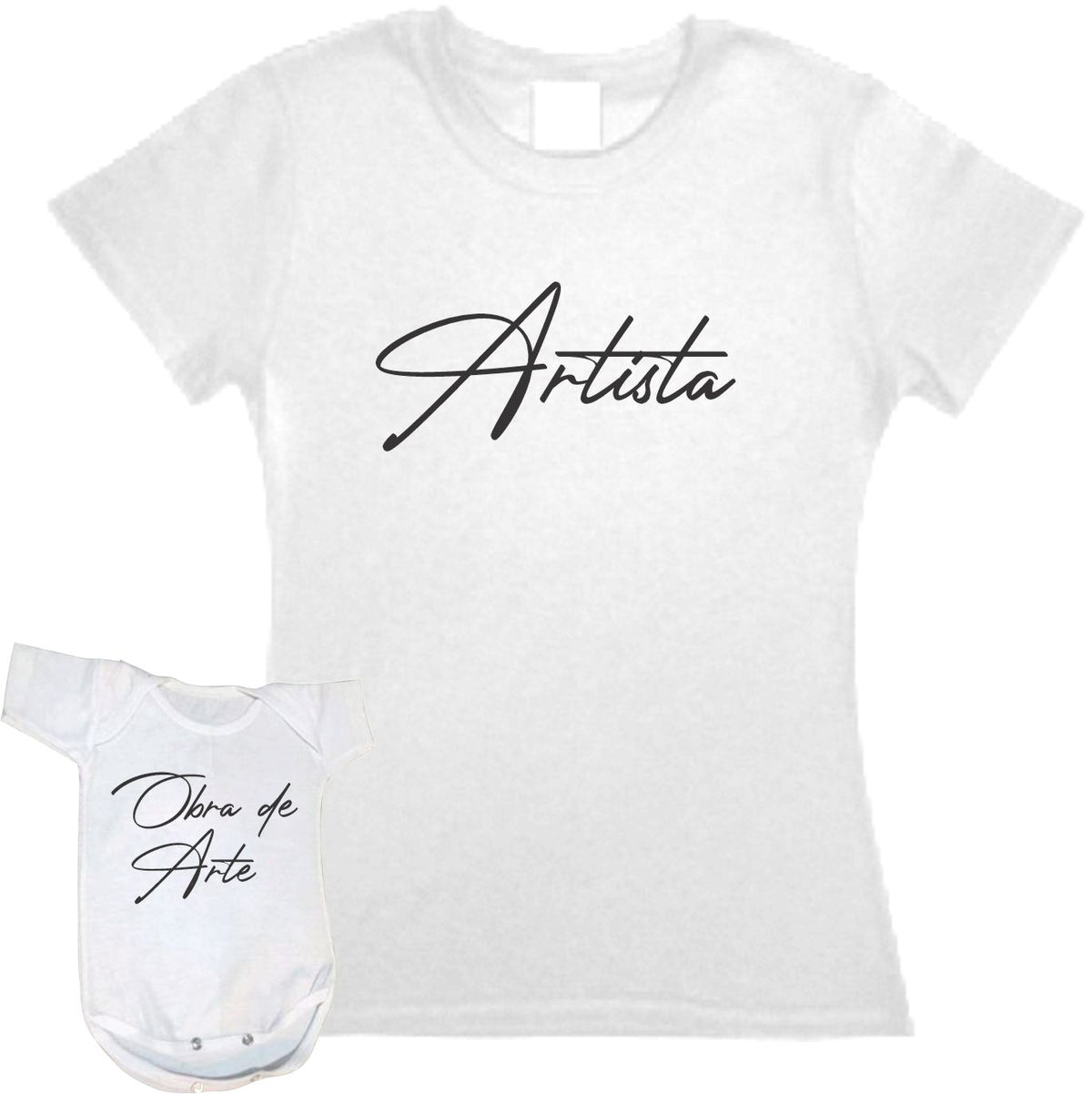 Set 2 Playeras Artista Obra de Arte Dia de las Madres Mamá e hijo Familia Evento Duo Mamá e Hija