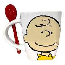 Cargar imagen en el visor de la galería, Snoopy Taza Con Cuchara Peanuts Ceramica 440ml Tarro