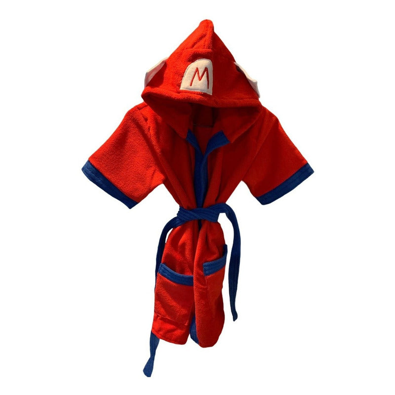 Mario Bros Bata Infantil Bata De Baño