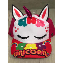 Cargar imagen en el visor de la galería, Gorra Unicornio Cubrebocas Protector Facial Ajustable