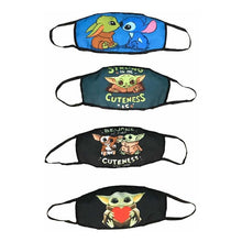 Cargar imagen en el visor de la galería, Cubrebocas Star Wars Baby Yoda The Child Tapabocas Tela 1pz