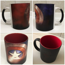 Cargar imagen en el visor de la galería, Capitan America Taza Mágica Fondo Rojo