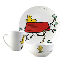 Cargar imagen en el visor de la galería, Vajilla Snoopy 12 Piezas Porcelana Charlie Brown Woodstock