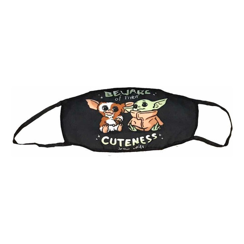 Cubrebocas Gizmo Y Baby Yoda Gremlins Tapa Bocastela Lavable