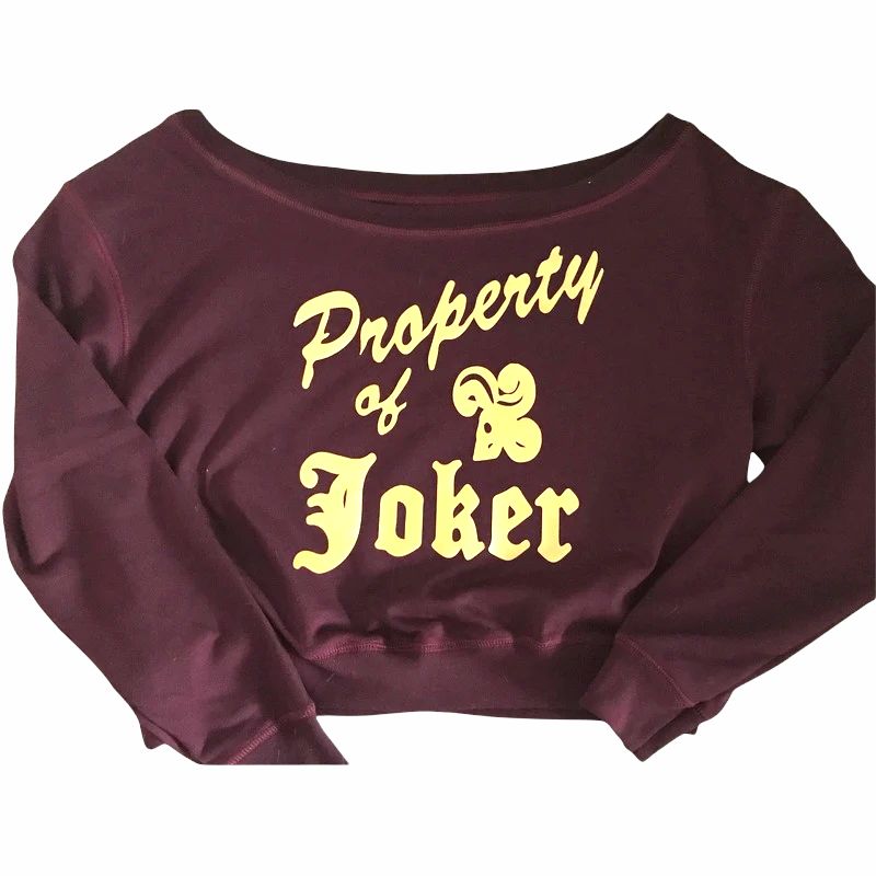 Sudadera Harley Quinn Crop Top Property Of Joker