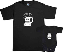 Cargar imagen en el visor de la galería, Set Beer & Milk Monster Cerveza 2 Playeras papa e hijo Dia del Padre Familia Evento Duo Papá e Hijo