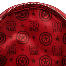 Cargar imagen en el visor de la galería, Loungefly X Marvel: Capitan America 80 Aniversario - Escudo y Flores Mini Mochila