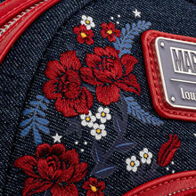 Cargar imagen en el visor de la galería, Loungefly X Marvel: Capitan America 80 Aniversario - Escudo y Flores Mini Mochila