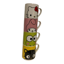 Cargar imagen en el visor de la galería, Set Hello Kitty Sanrio 4 Tarros Apilables 4 Personajes Keroppi My Melody 330 ml Tazas Ceramica