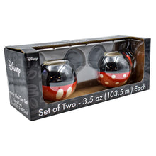 Cargar imagen en el visor de la galería, Set Mini tazas Mickey y Minnie Mouse cerámica 103 ml