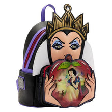Cargar imagen en el visor de la galería, Evil Queen Loungefly Bolso manzana envenenada Blancanieves escena Mini BackPack Mini Mochila Bolsa lenticular