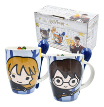 Cargar imagen en el visor de la galería, Harry potter & Hermione Granger Juego de 2 Tarros con Cuchara de pareja San Valentin Tazas Novios amigos
