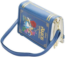 Cargar imagen en el visor de la galería, Loungefly Alicia en el País de las maravillas Crossbody / Mini Back Pack Libro convertible reversible