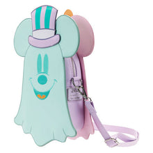 Cargar imagen en el visor de la galería, Mickey y Minnie Mouse Loungefly ghost brilla en la obscuridad Bolso crossbody Luminiscente doble vista