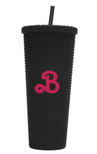 Cargar imagen en el visor de la galería, Vaso Barbie Texturizado Tachuelas con popote termico capacidd 24 onzas