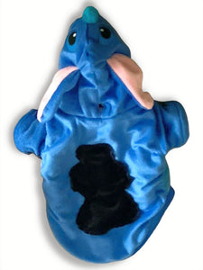 Stitch Disfraz Chamarra para Perro con forro de polar Halloween con capucha