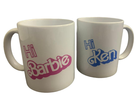 Set 2 Tazas Barbie Pareja Amor San Valentin