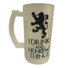 Cargar imagen en el visor de la galería, Tarro De Cerveza Game Of Thrones I Drink And Lannister Tyron
