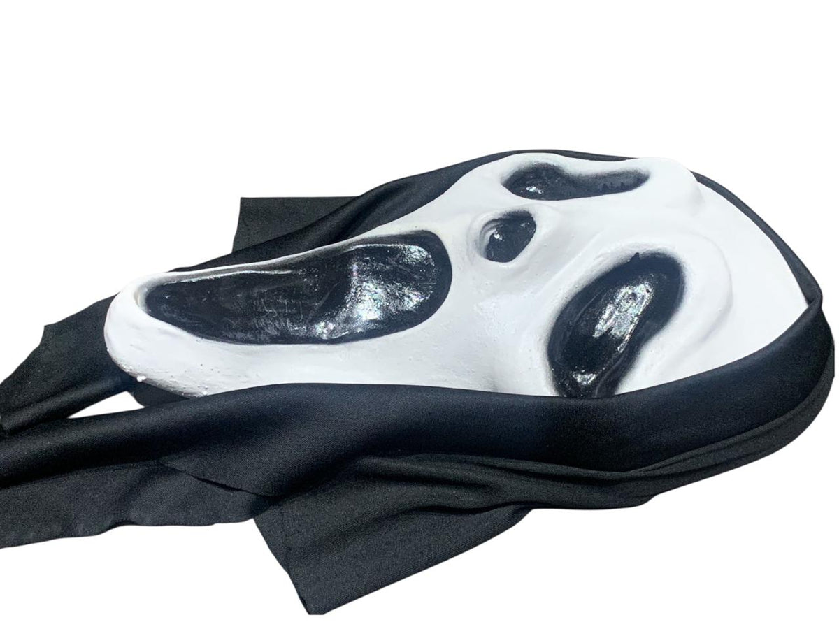 Mascara Scream Disfraz Adulto GhostFace Halloween Cosplay con capucha