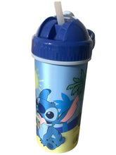 Cargar imagen en el visor de la galería, Stitch Botella de Plastico con popote Vaso capacidad 450ml
