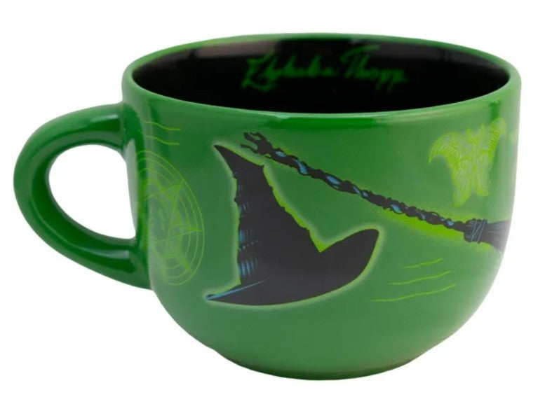 Wicked Taza Jumbo Bitono De Cerámica  Bruja Elphaba Tazon Capacidad 820 Ml
