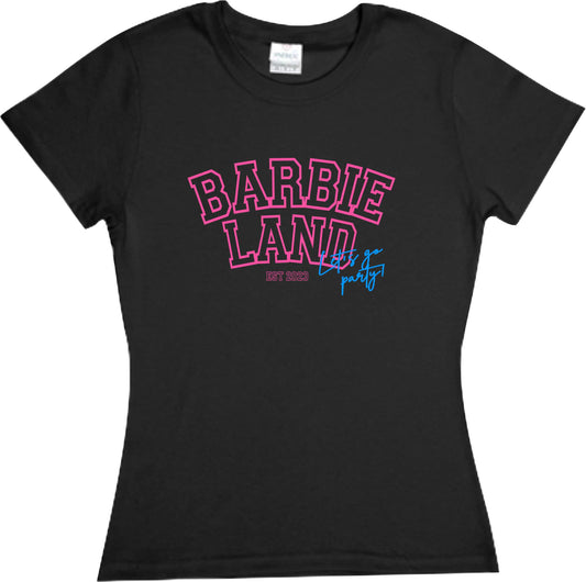 Playera BarbieLand Let´s go Party dama / caballero / infantil