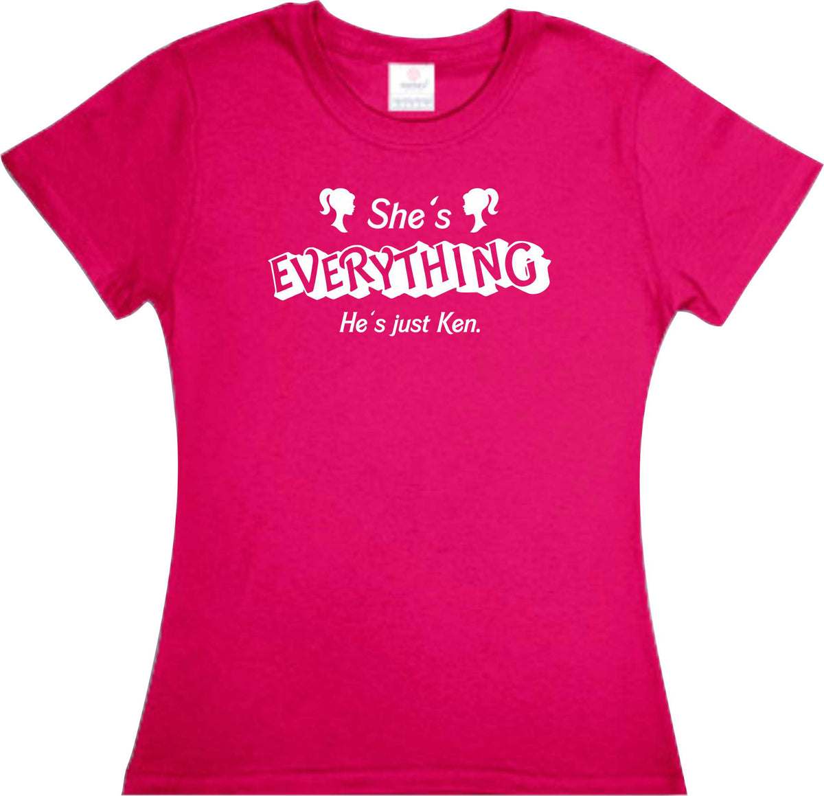 Playera Barbie She´s Everything he´s just Ken Dama/ Caballero/ Infantil/ Bebe