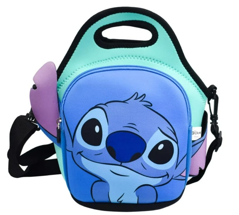 Stitch Lonchera Neopreno Suave Bolsa Con correa