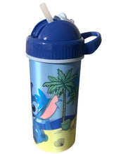 Cargar imagen en el visor de la galería, Stitch Botella de Plastico con popote Vaso capacidad 450ml
