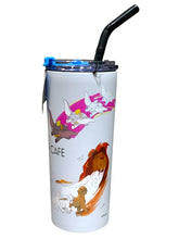 Cargar imagen en el visor de la galería, Personajes DIsney Vaso Termo doble Pared Acero Inoxidable con tapa y Popote Simba Dumbo Peter Pan Balu

