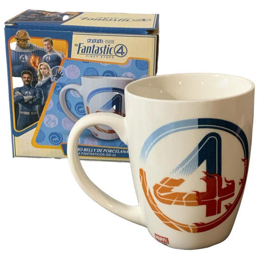 Los 4 Fantásticos Taza Belly Porcelana Disney Marvel con Caja de Regalo Capacidad 500 ml