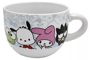 Tazon Hello Kitty & Frinds Sanrio Taza Jumbo Ceramica Capacidad 820 ml My Melody Kuromi Keroppi Badtz-Maru Pochacco Pompompurin