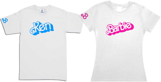 Set Barbie 2 Playeras Novio MD2 Pareja Familia Cosplay San Valentin Amor Duo