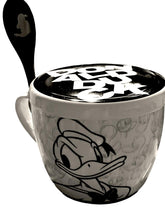 Cargar imagen en el visor de la galería, Pato Donald Taza de Porcelana con Tapa, Cuchara y Caja de Regalo 580 ml
