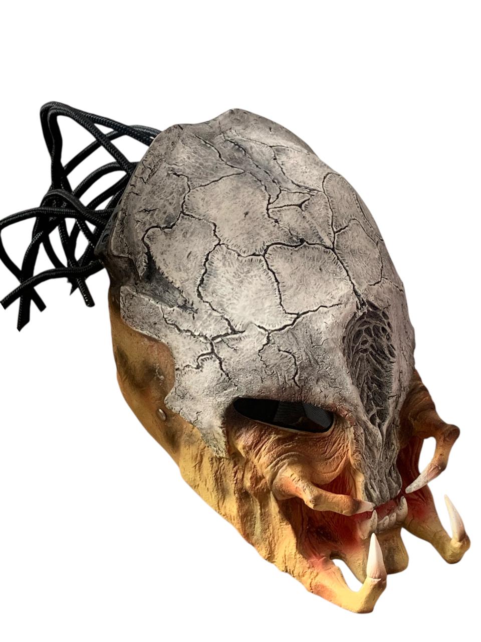 Mascara Depredador Alien Cazador Hueso Casco Disfraz Halloween Coleccion Deluxe Adulto
