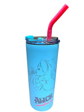 Cargar imagen en el visor de la galería, Alicia en el pais de las maravillas Vaso Termo doble Pared Acero Inoxidable con tapa y Popote
