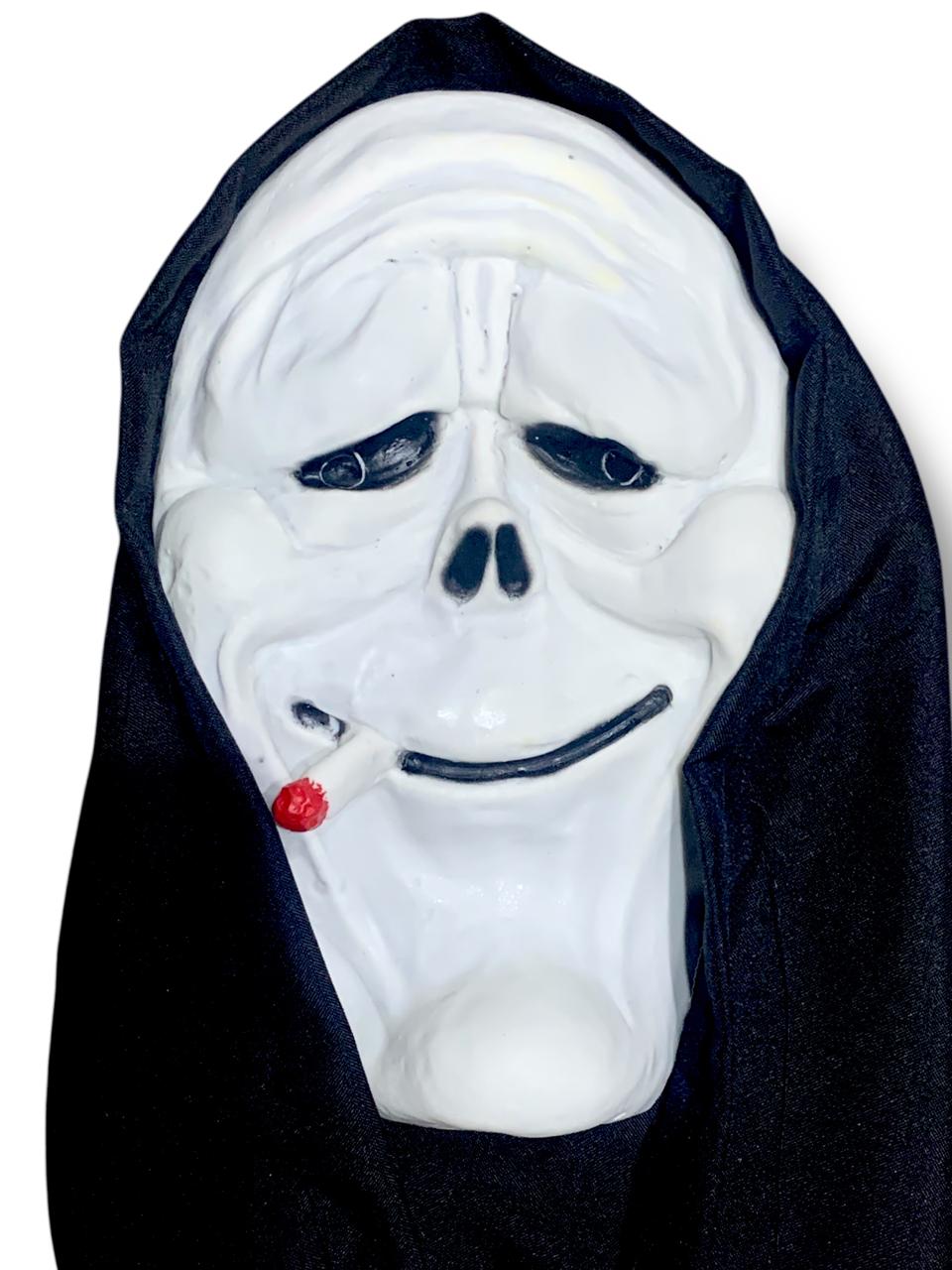 Mascara Scream Cigarro Disfraz Adulto o Infantil  GhostFace Halloween Cosplay con capucha