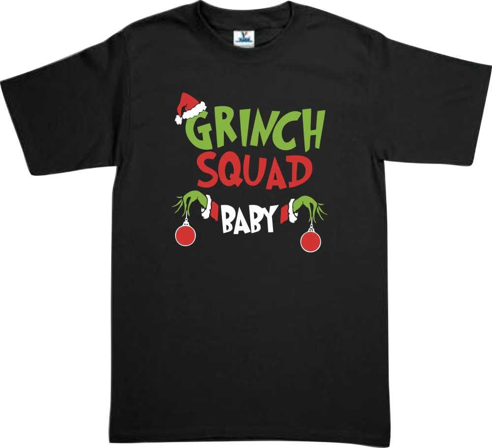 Set Grinch Squad 3 playeras Navidad Familia Evento Fiesta