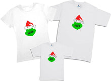 Cargar imagen en el visor de la galería, Set El Grinch 3 Playeras Navidad Familia Papa, Mama &amp; Hijo Evento
