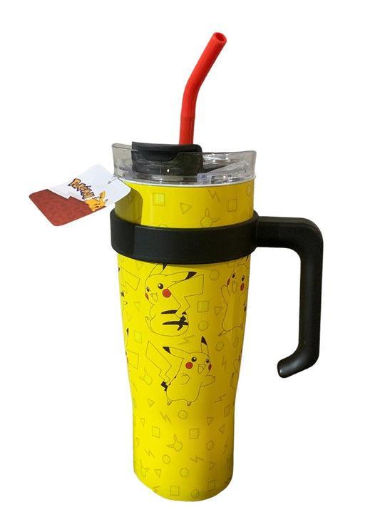 Pikachu Termo Alto de Acero Inoxidable con Doble Pared y Tapa Hermética Pokémon Capacidad 1.2L